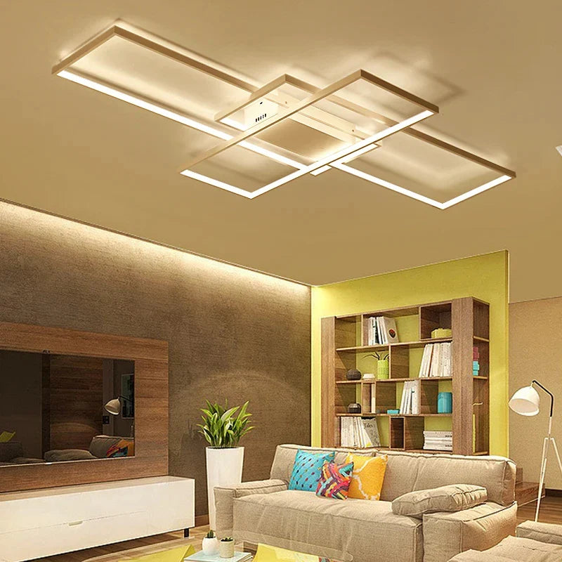 Afralia™ Square LED Ceiling Light for Home Lighting in Various Voltages