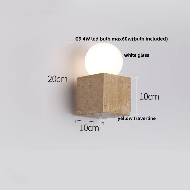 Afralia™ LED Stone Clock Wall Lamp Sconce, Modern Nordic Yellow Cave Bathroom Mirror Light