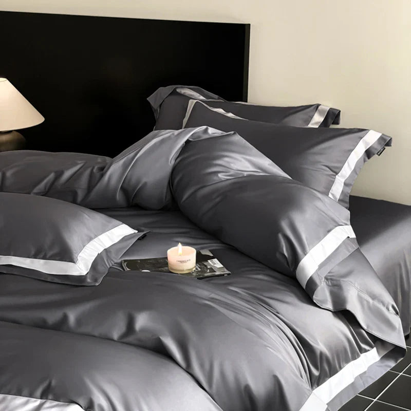 Afralia™ Luxury Long Staple Cotton Hotel Bedding Set - Queen/King Size