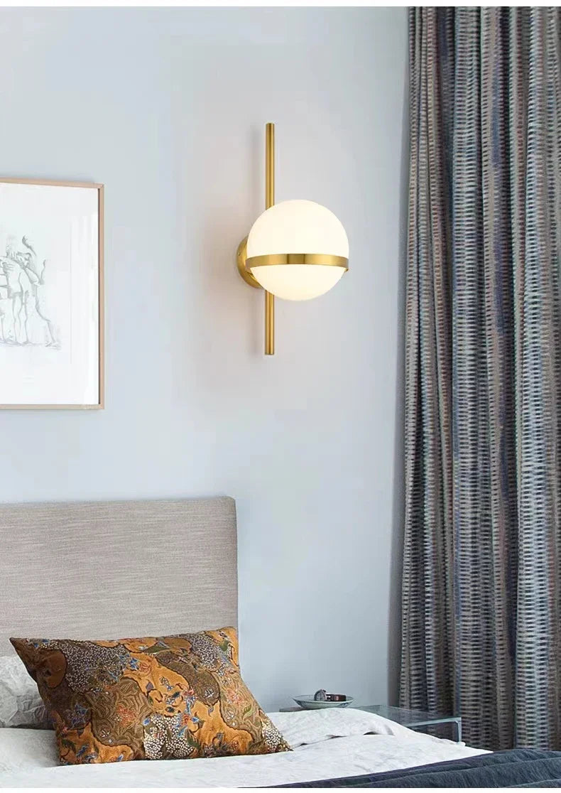 Afralia™ Modern Glass Wall Sconce for Living Room Bedroom Aisle Decor