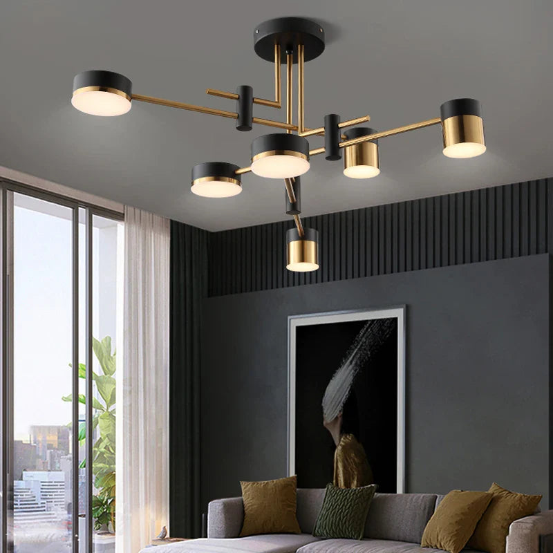 Afralia™ Modern Chic Chandelier Elegant Design Living Room Bedroom Dining Lamp