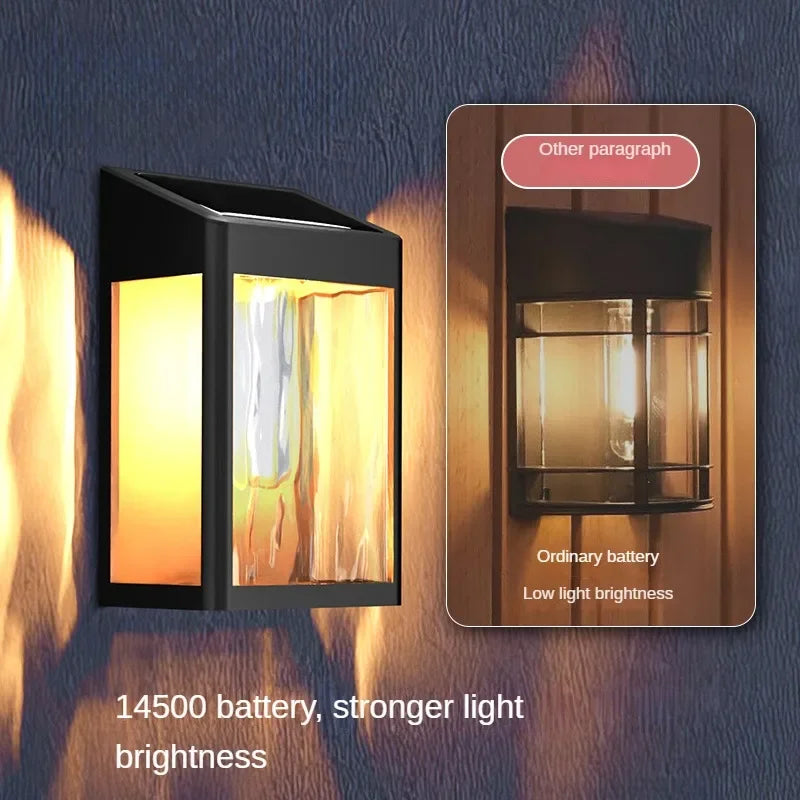 Afralia™ Solar Wall Light for Courtyard Garden, Porch, and Outdoor Wall Mounting