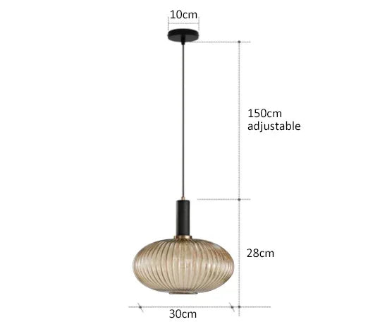 Afralia™ Colorful Glass Pendant Lights Living Room Bedside Lamp LED Hanging Lighting