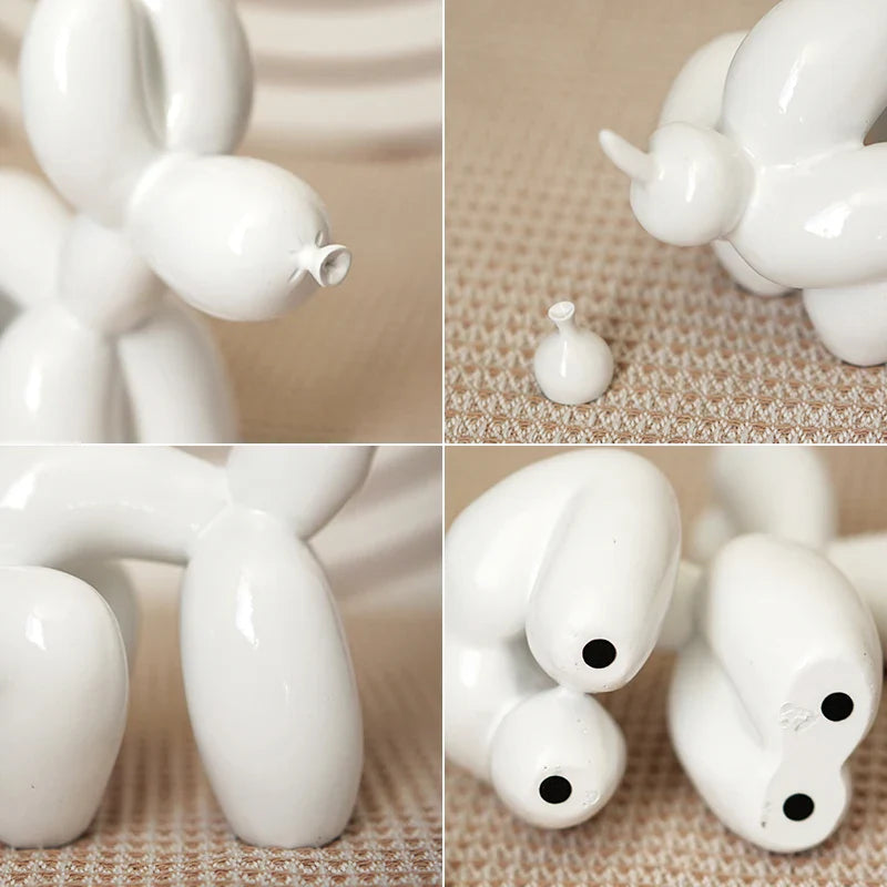 Afralia™ Poop Balloon Dog Resin Figurine | European Handicrafts for Home Decor