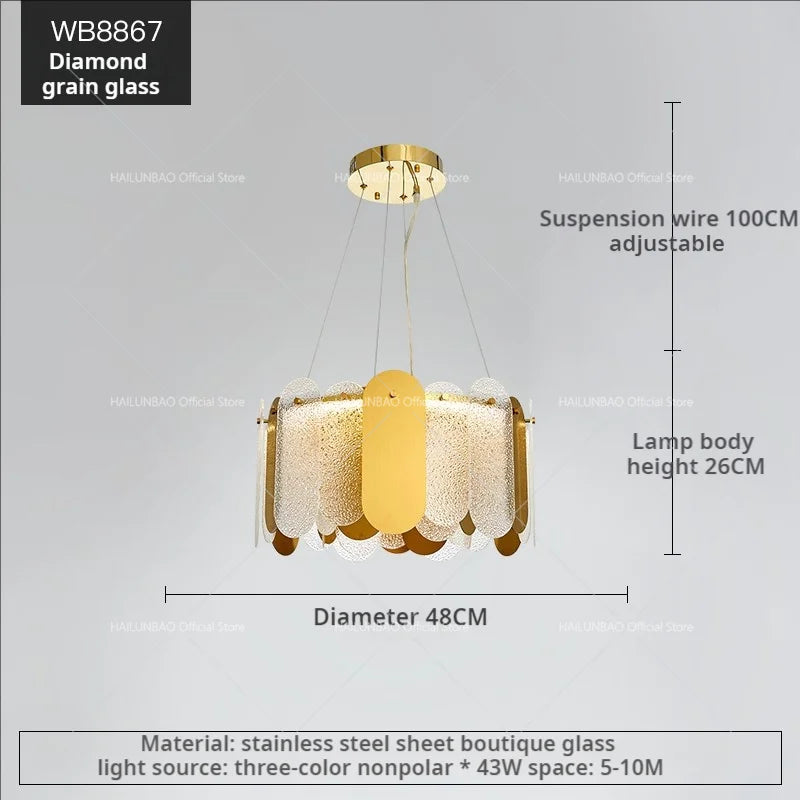 Afralia™ Postmodern Chandelier: LED Living Room Diningroom Bedroom Clothing Store Light