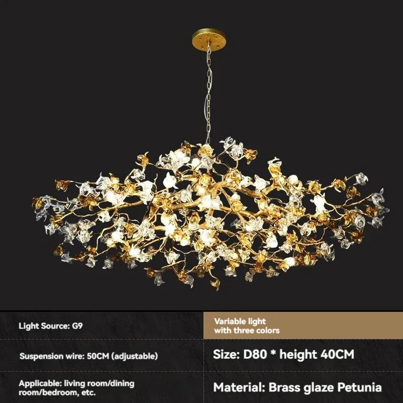 Afralia™ Crystal Branch Chandelier: Luxury Designer Ceiling Crystal Light for Living Room and Bar