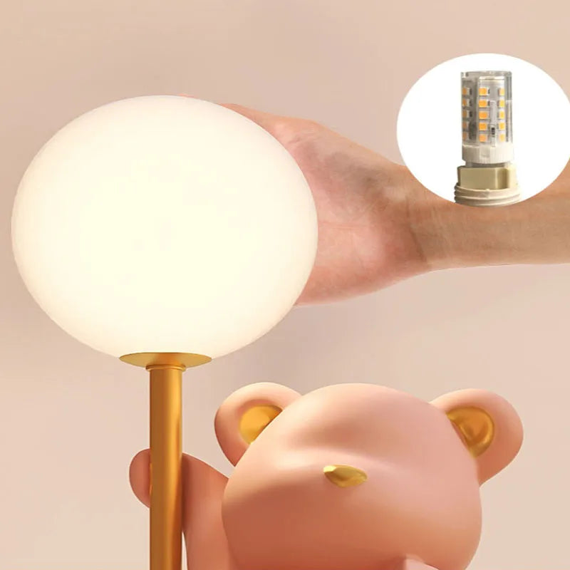 Afralia™ Bear Princess Desk Night Light USB LED Lamp