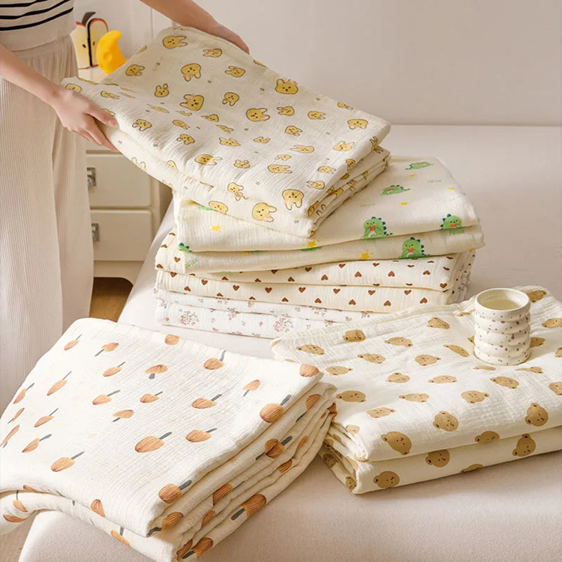 Afralia™ Soft Cotton Printed Cover Blanket: Cozy, Skin-Friendly, Summer Comforter
