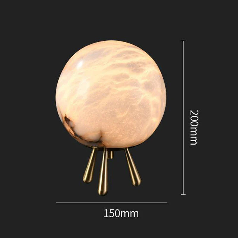 Afralia™ Marble Ball LED Table Lamp for Dining Room Bedroom Decor