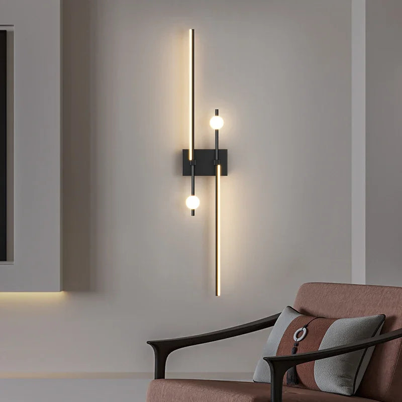 Afralia™ LED Wall Lamp: Modern Long Line Design for Living Room, Bedroom, Hallway, Indoor Lighting