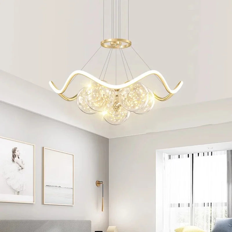 Afralia™ Modern Dine Pendant Lights Indoor LED Chandelier Ceiling Lamp