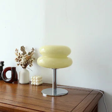 Afralia™ Macaron Glass Table Lamp: Elegant Desk Light for Bedroom and Living Room Décor