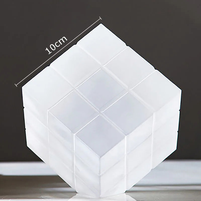 Afralia™ Crystal Magic Cube Desk Ornament Sculpture DecorationCrafts