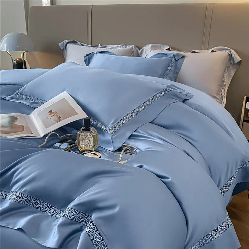 Afralia™ Eucalyptus Fiber Lace Bedding Set for Soft, Silky & Cool Skin-friendly Comfort