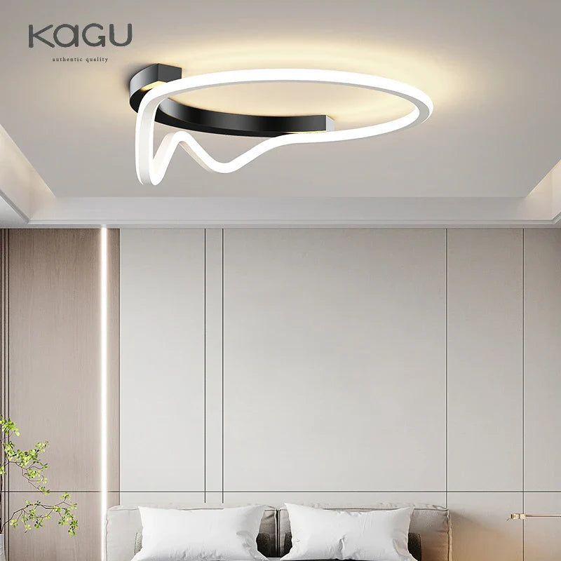 Afralia™ Geometry Round LED Ceiling Light for Home Decor