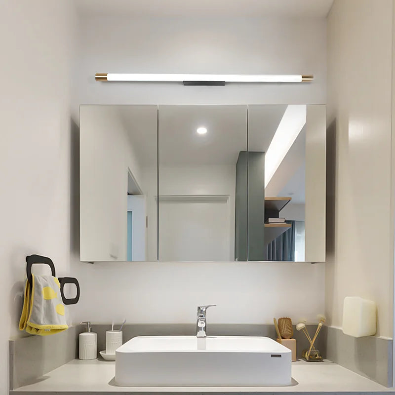 Afralia™ Nordic Tube LED Wall Sconce Mirror Light for Bathroom, Bedroom, and Corridor