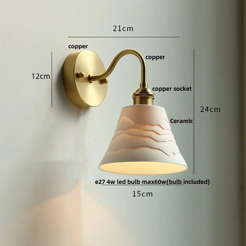 Afralia™ Clear Glass LED Wall Sconce Pull Chain Switch Modern Stair Light