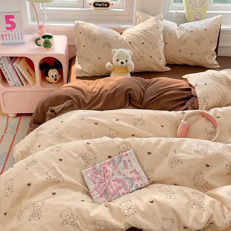 Afralia™ Floral Printed Cotton Quilt Cover Sets - Soft & Breathable Bedclothes