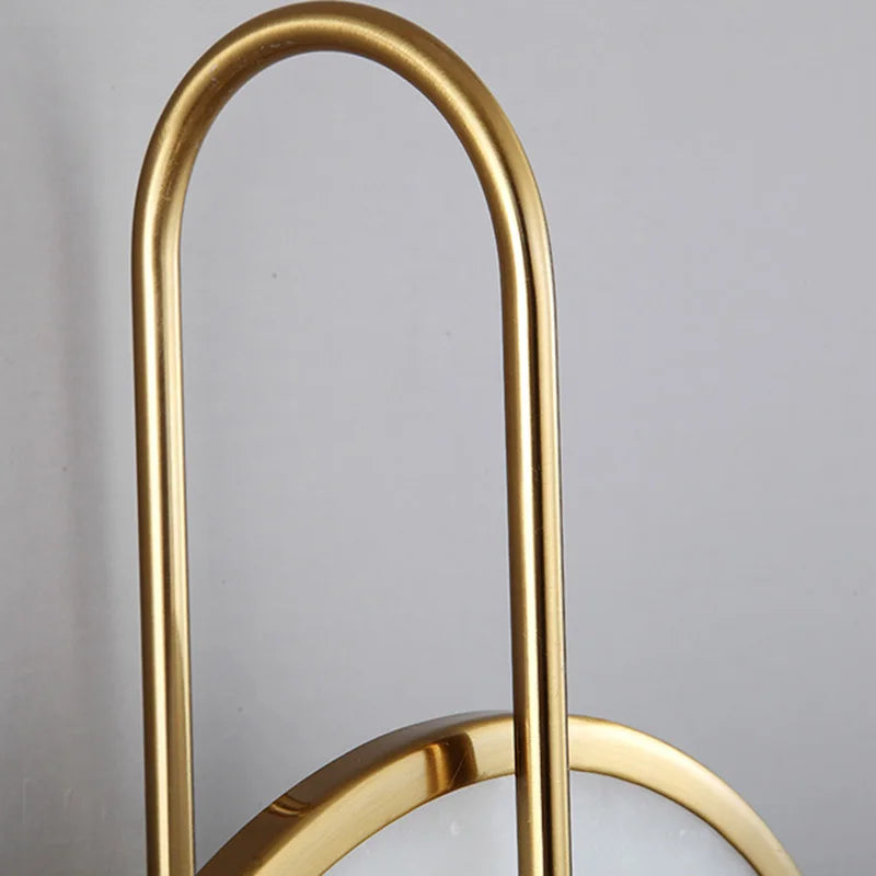 Afralia™ Retro Marble Round Wall Lamp: Minimalist LED Indoor Lighting for Living Room, Bedroom, Study