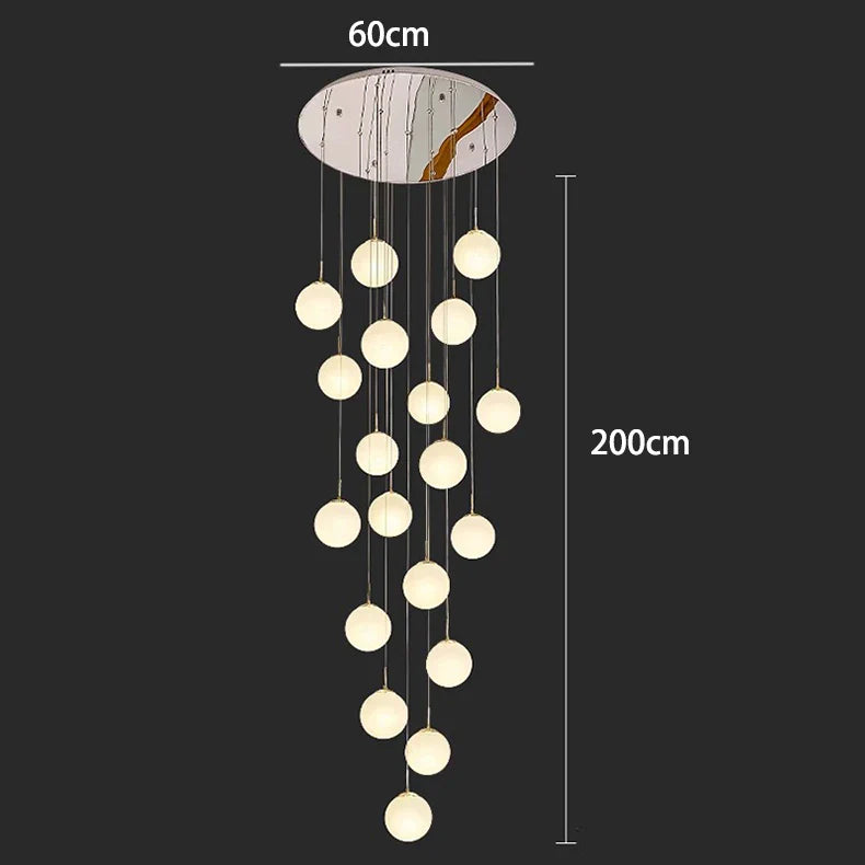 Afralia™ Modern LED Pendant Light Chandeliers for Living Room Staircase Lighting