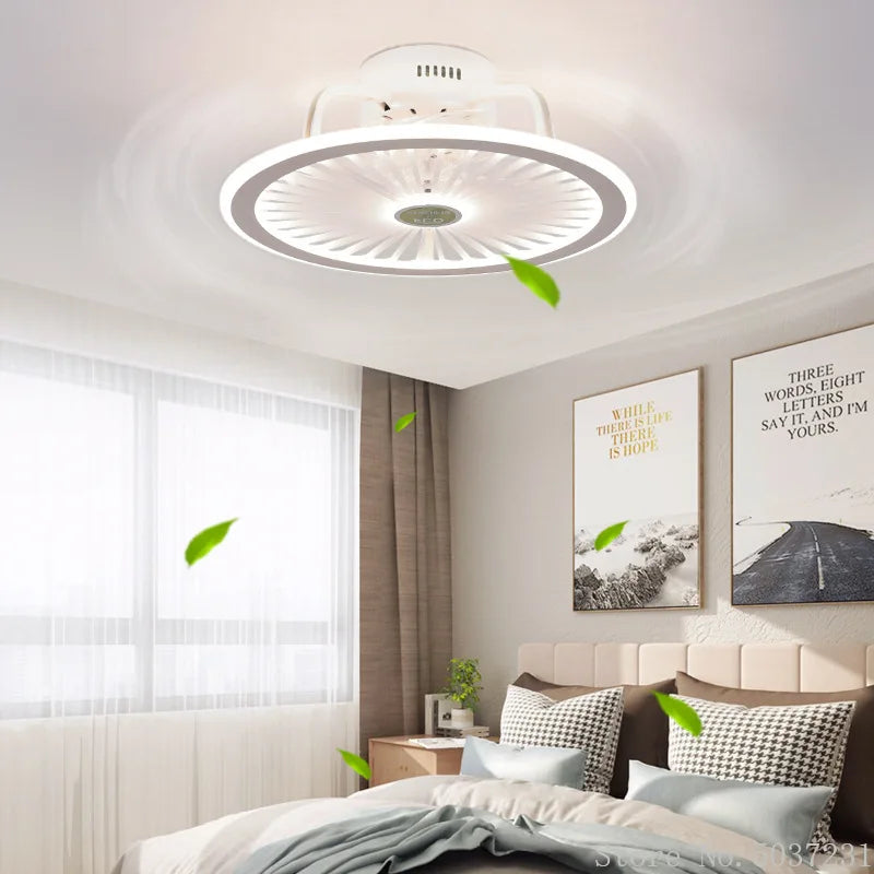 Nordic Style Ceiling Fan Light for Bedroom, Living Room, Children's Room by Afralia™