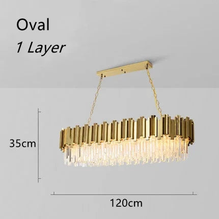 Afralia™ Modern Gold K9 Crystal Chandelier for Luxury Home Decor & Lighting