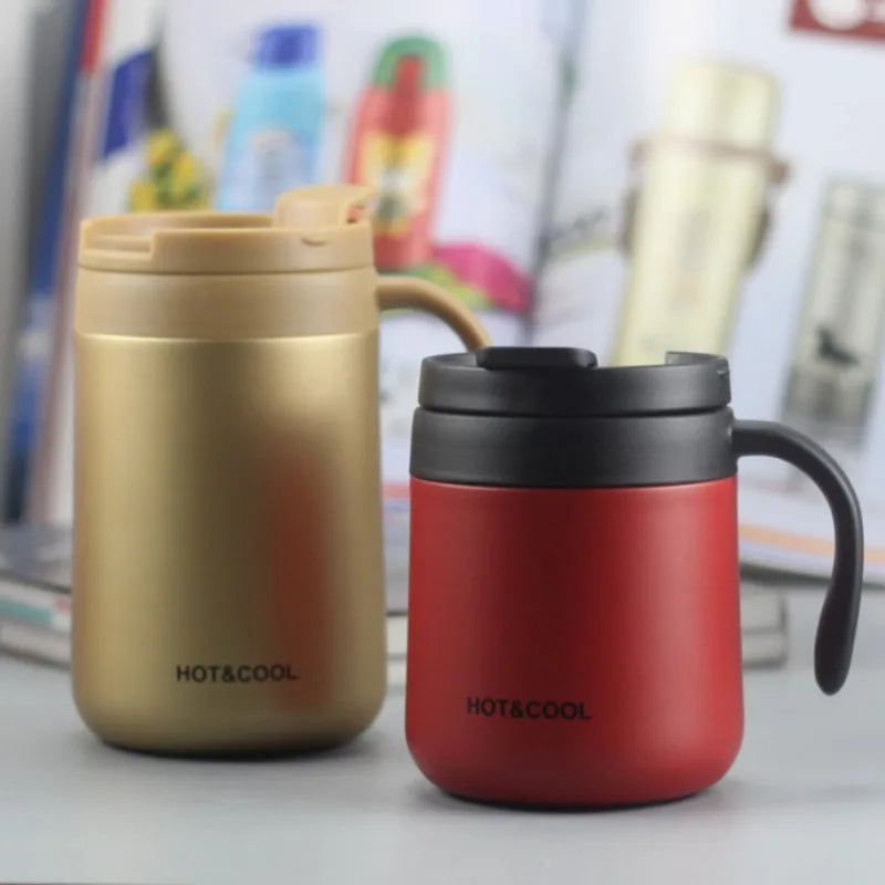 Afralia™ Stainless Steel Coffee Mug Car Thermo Leak Proof Travel Cup