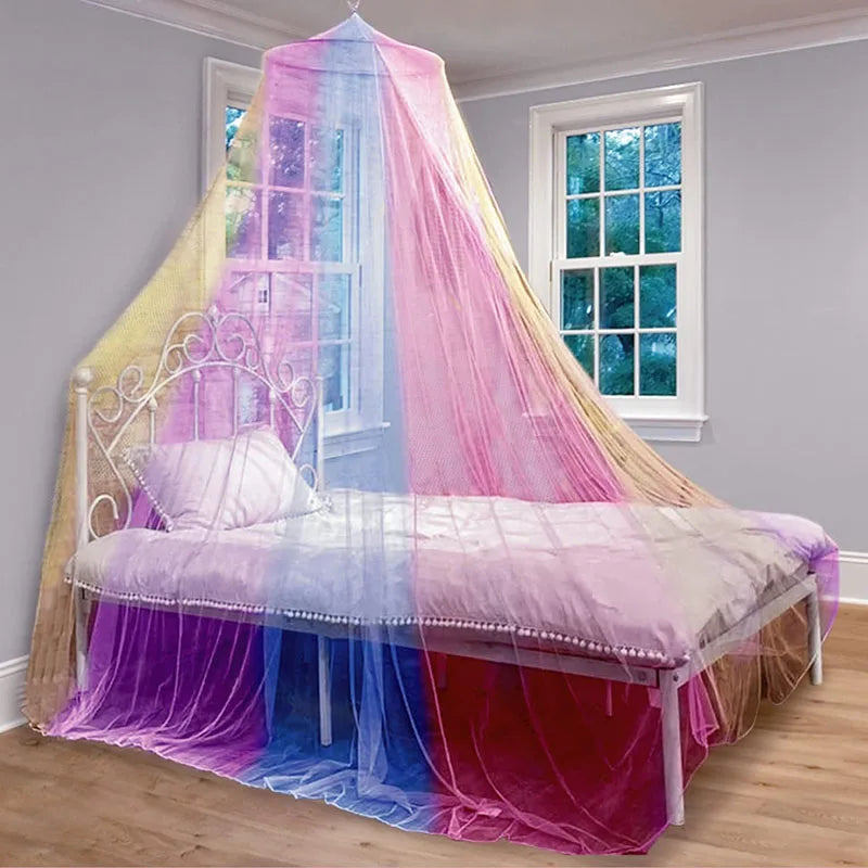 Afralia™ Mesh Mosquito Net with Luminous Stars, Single Door Suspended Bed Curtain