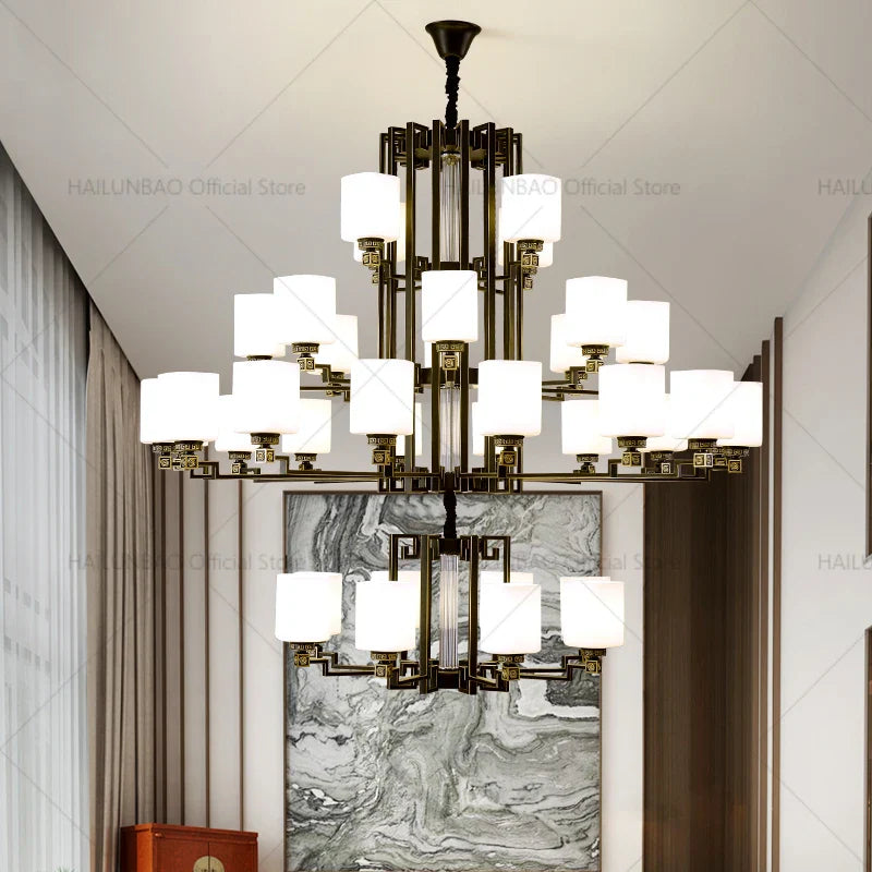Afralia™ Chinese Style Chandelier: Modern, Simple & Elegant Lighting for Living Room, Dining Room & Bedroom