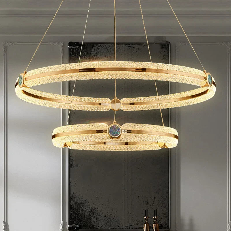 Afralia™ Modern Lustre Chandelier Ceiling Light - Luxury Pendant LED Lighting for Home Décor