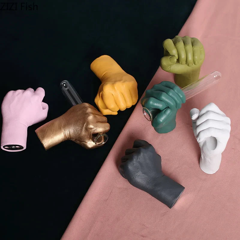 Afralia™ Glass Wall Vases Set Minimalist Decor Green Dill Hydroponic Flower Pot