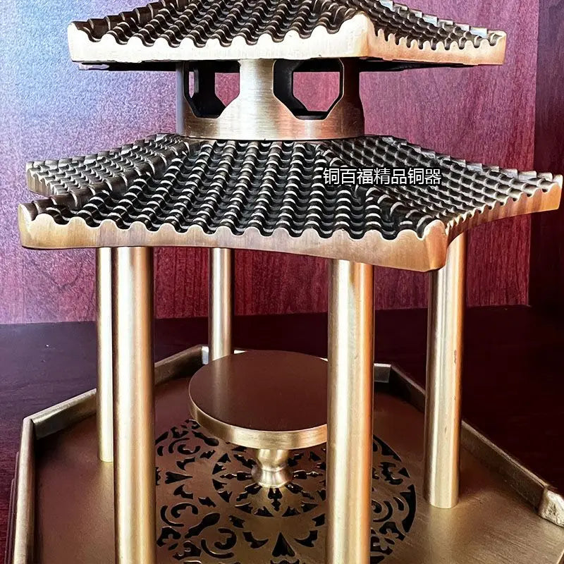 "Afralia™ Zen Brass Incense Burners & Decorative Ancient Pavilion Collection"