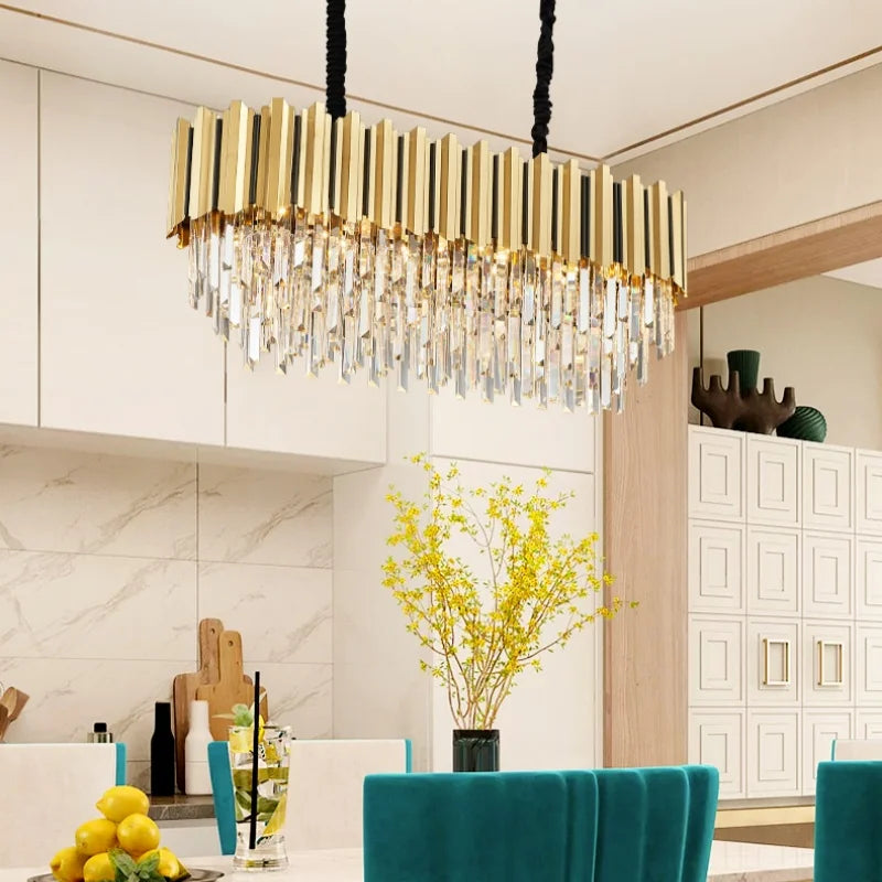 Afralia™ Crystal Chandelier: Modern Light Luxury for Dining, Living, Bedroom & Study