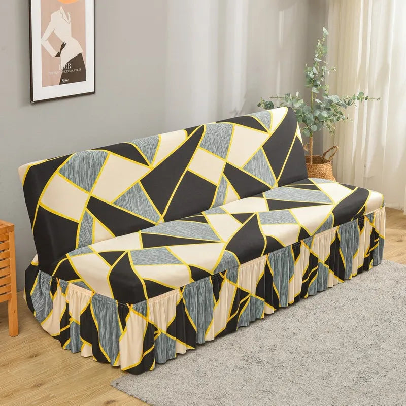 Afralia™ Elastic Armless Futon Sofa Cover Slipcovers