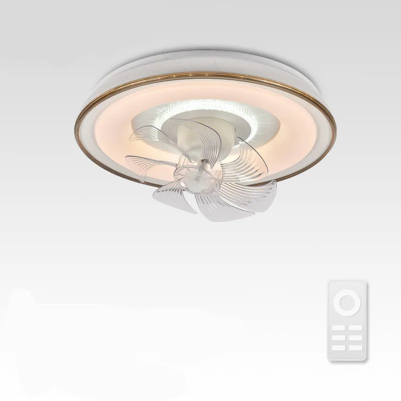 Afralia™ LED Ceiling Fan Light, Dimmable Three Colors with Remote Control