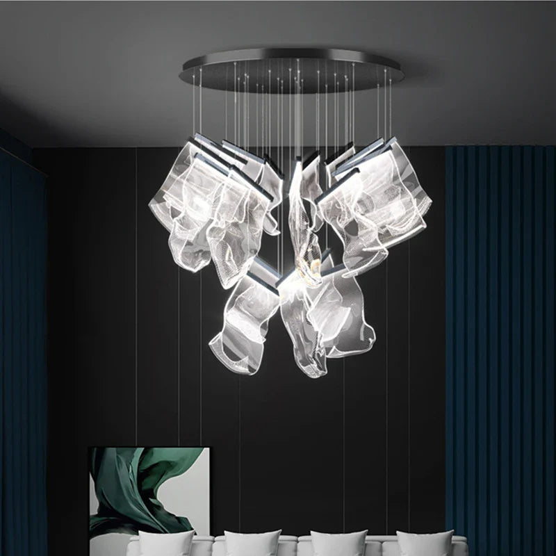 Afralia™ Modern LED Chandeliers for Home Decor & Villa, Living Dining Room Pendant Lights