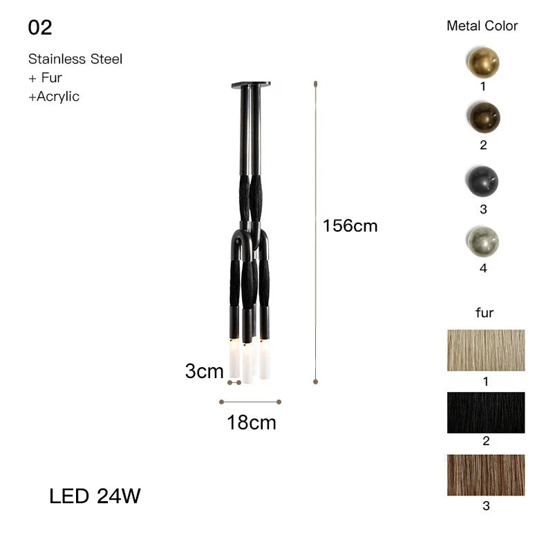 Afralia™ Vintage Horsehair Brass Pendant Light - Art Deco LED Ceiling Fixture