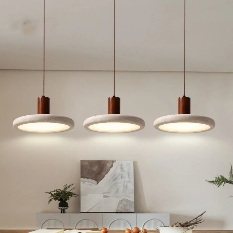 Afralia™ Wood LED Pendant Light - Adjustable Study Balcony Aisle Hanging Lamp
