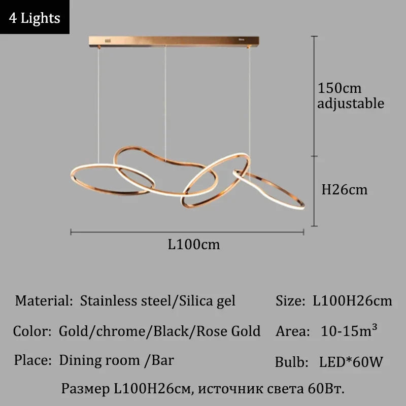 Afralia™ Nordic Pendant Lights for Home Dining Room Bar Dimmable Chandeliers Fixtures Luxe Decor