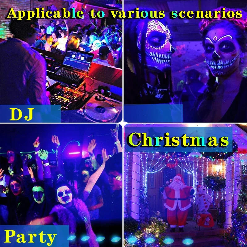 Afralia™ UV Sound Party Lights Music Strobe LED Par Light DJ Disco RGBW Wash Lamp