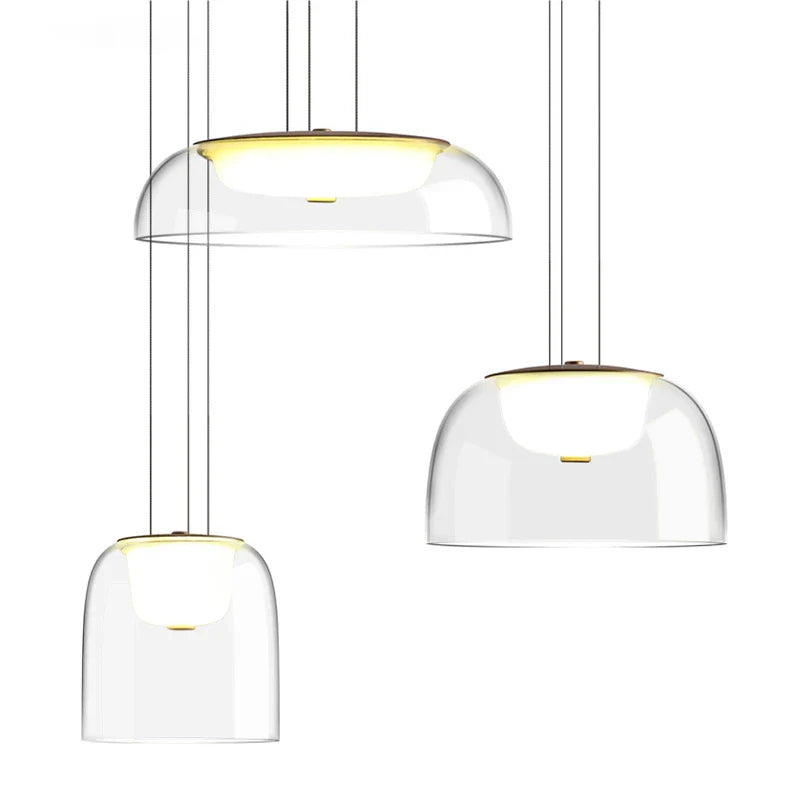 Afralia™ Glass Pendant Lights Simple Indoor Home Decor Lighting for Living Room and Dining Room