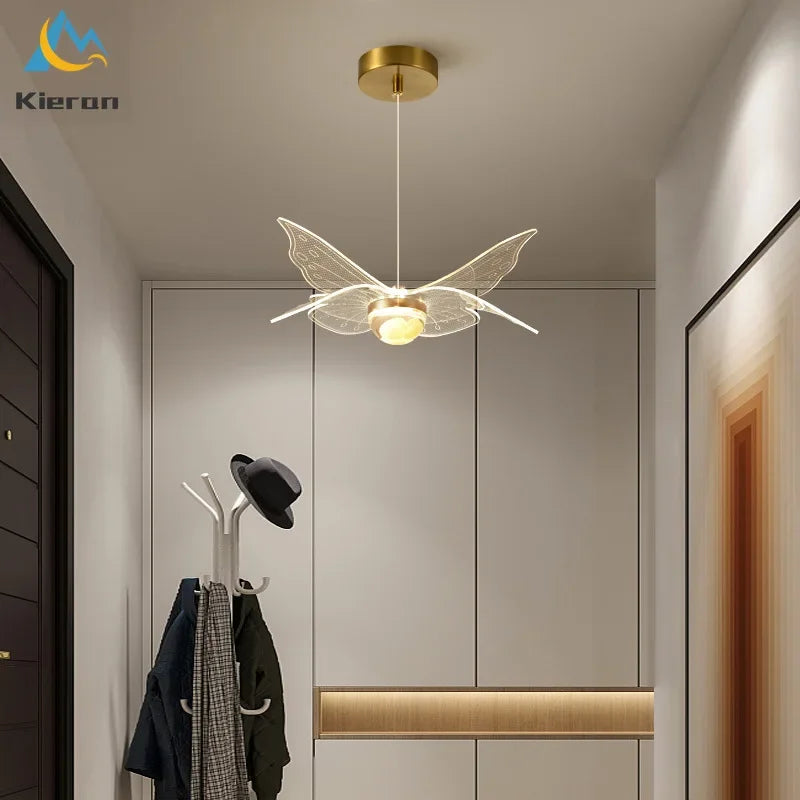 Afralia™ Butterfly LED Chandelier: Nordic Modern UFO Pendent Lamp for Home Decor