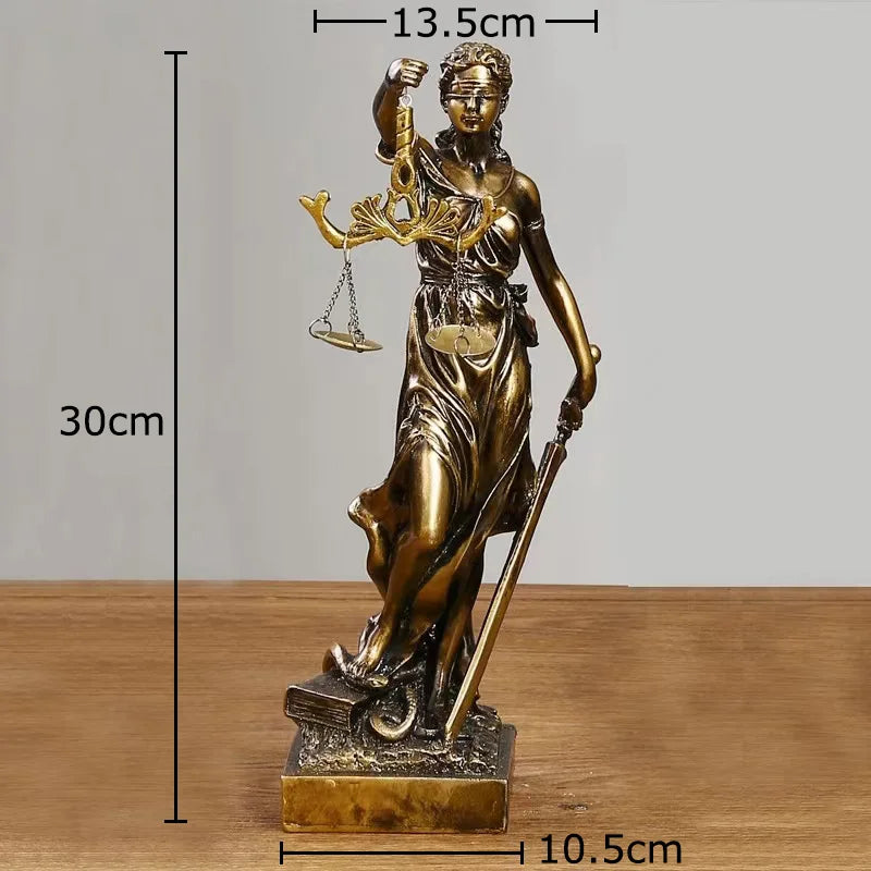Afralia™ Justice Goddess Resin Sculpture - Room Aesthetic Decor