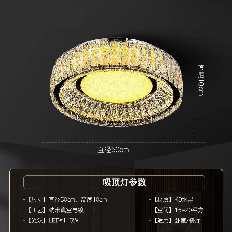 Afralia™ Crystal Ceiling Light: Modern Luxury for Living Room, Bedroom, Kitchen & Dining Room