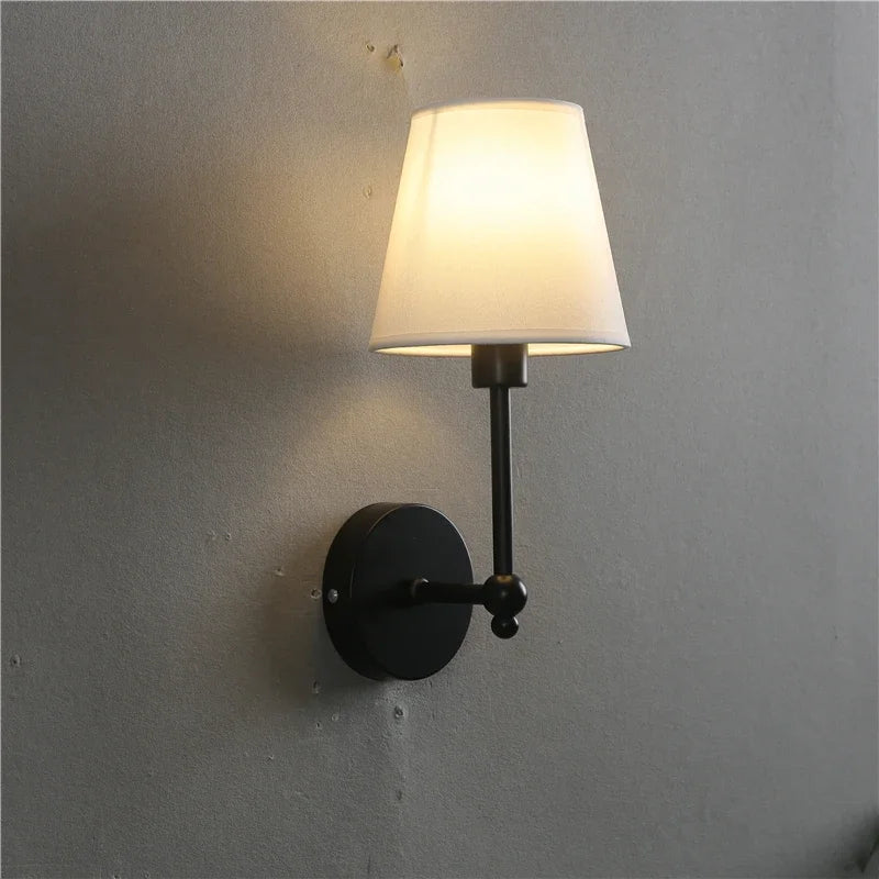 Afralia™ Black & Gold LED Retro Wall Lamp Luxury Sconce Lighting for Bedroom