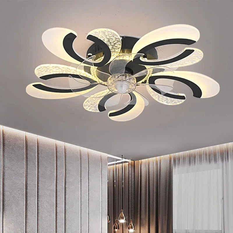 Afralia™ Ceiling Fan Light LED, Remote Control, Silent, 220V