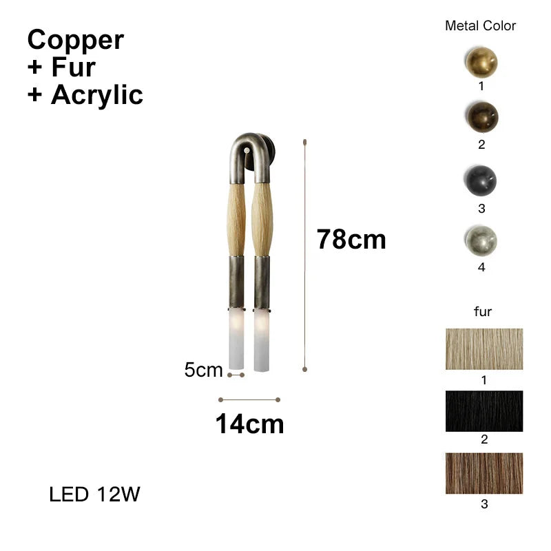 Afralia™ Vintage Horsehair Brass Pendant Light - Art Deco LED Ceiling Fixture