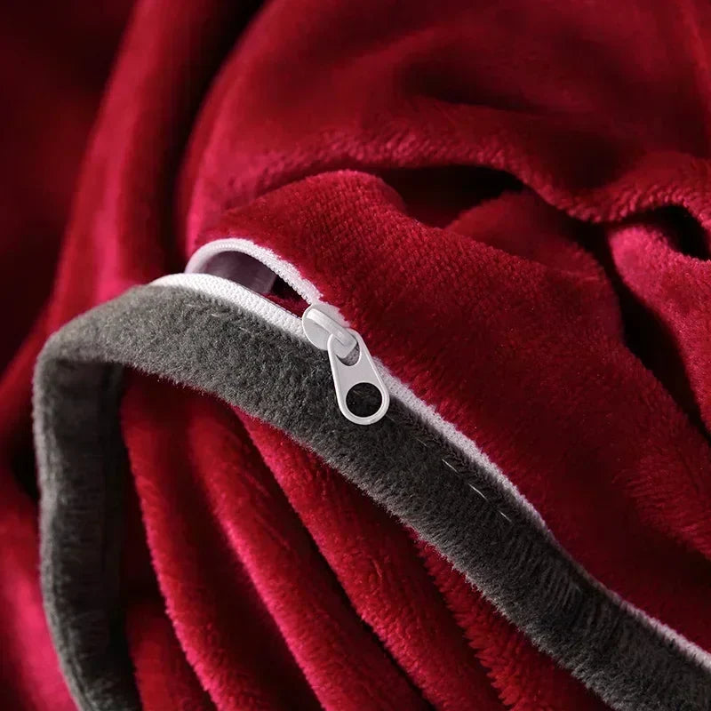 Afralia™ Milk Velvet Duvet Cover Set with Sheet, Quilt Cover, Pillowcases - Queen Size