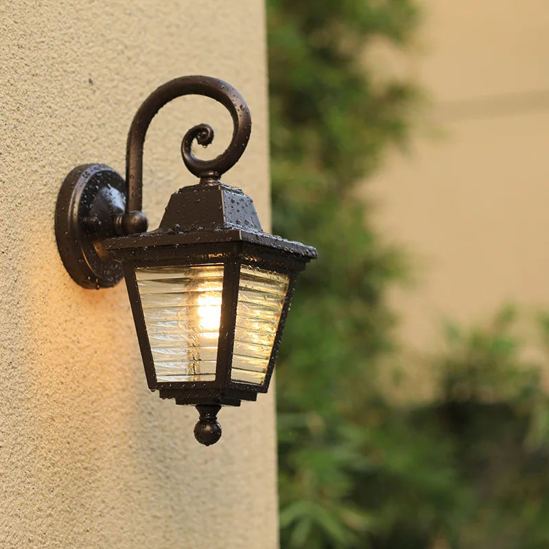 Afralia™ Retro Outdoor Waterproof Wall Lamp for Modern Villa Garden Pathway Lighting