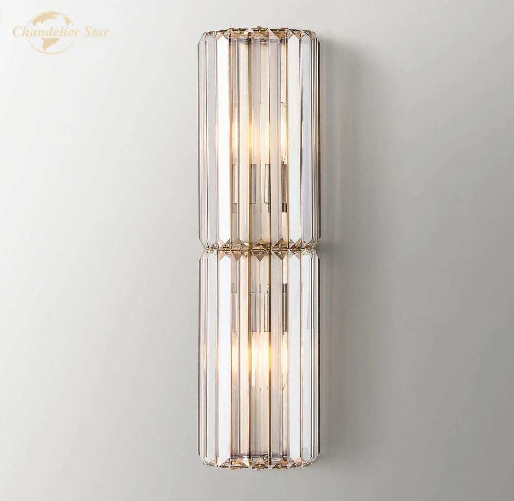 Afralia™ Crystal LED Wall Sconce for Living Room, Bedroom, Bathroom - Modern Indoor Lighting